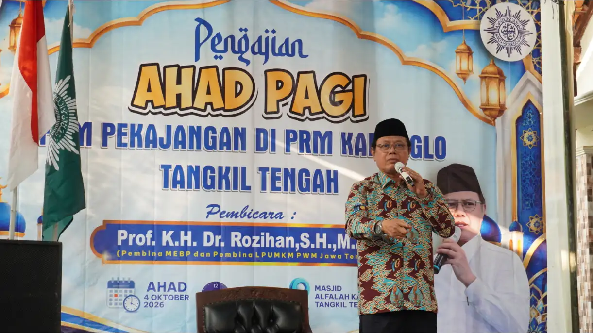 Pengajian Ahad Pagi PCM Pekajangan di Karanglo, Prof. Rozihan Ajak Jamaah Menjalani Hidup dengan Ridha dan Semangat Berjamaah